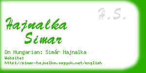 hajnalka simar business card